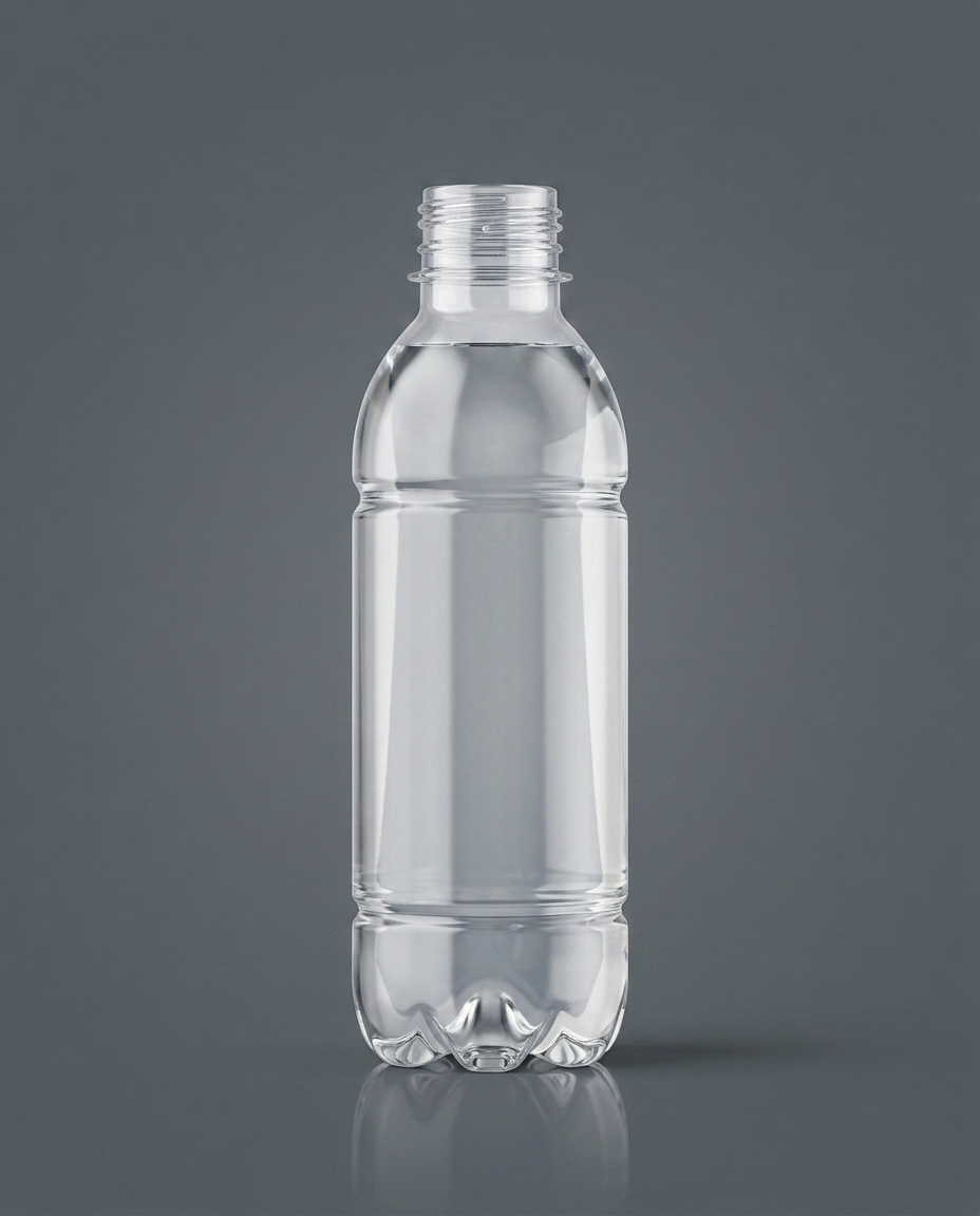 Blank 500ml PET shell before capping and labelling